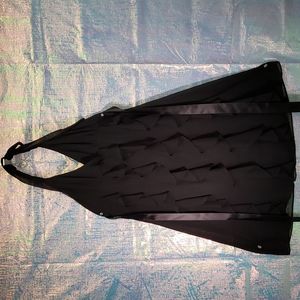 Black Dress with Ruffles side zip